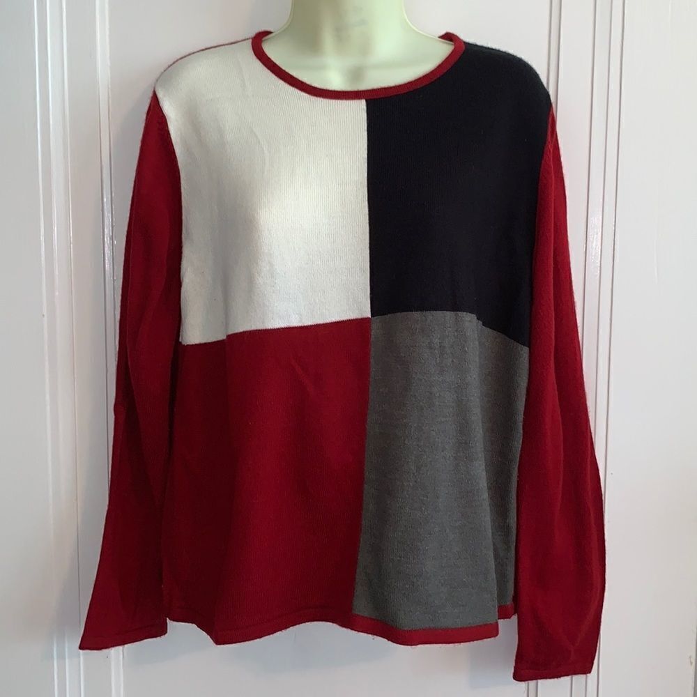 ‎Sag Harbor petite color block sweater